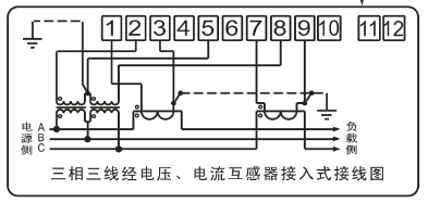 DSSY331-MD3經(jīng)電壓、電流互感器接入式接線圖
